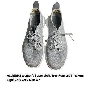 Allbirds Women’s Tree Runners Light Gray Size 7 | Eco-Friendly Everyday Sneakers